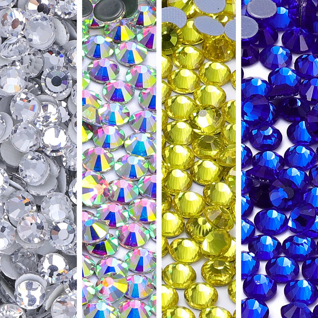 SS6-SS20 Hotfix Glass Round Rhinestones by Yiben (13 Colors, Part 2/3)