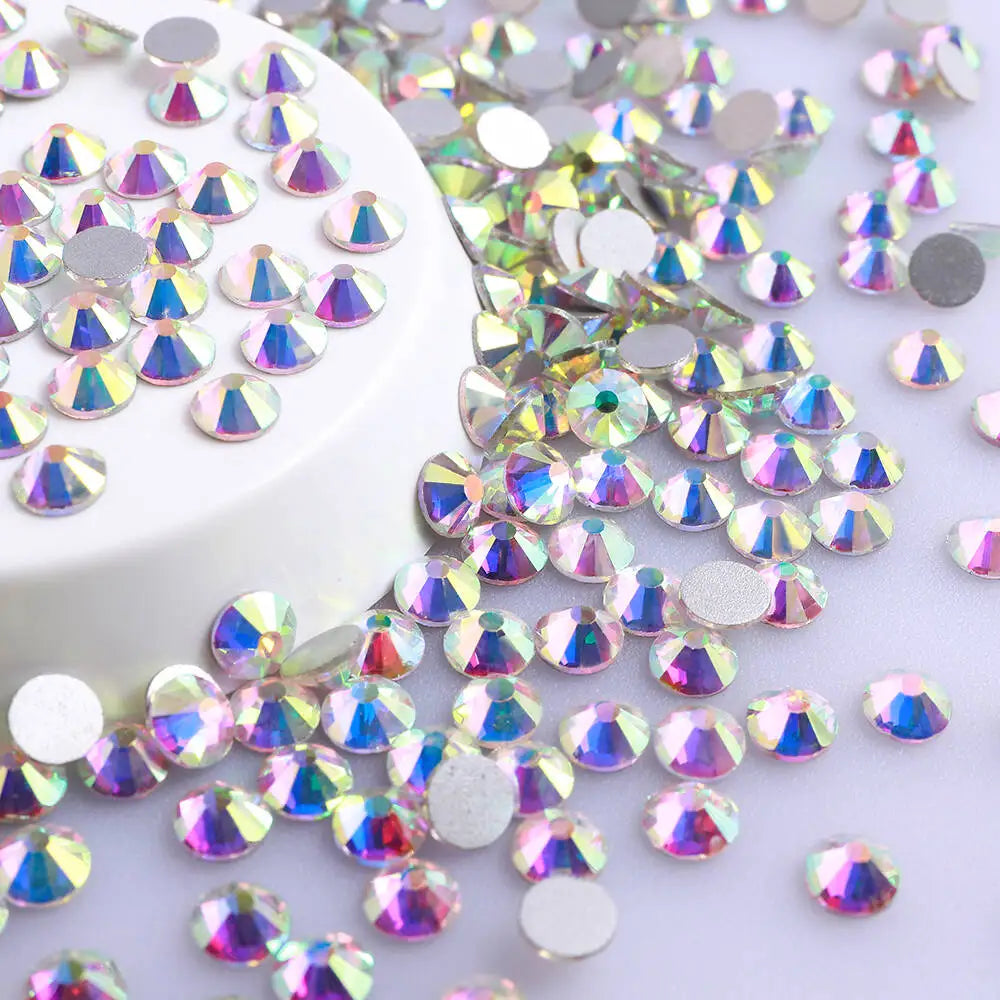 AB Series Glass Glue On Rhinestones SS12-SS16 (29 Colors) by Yiben