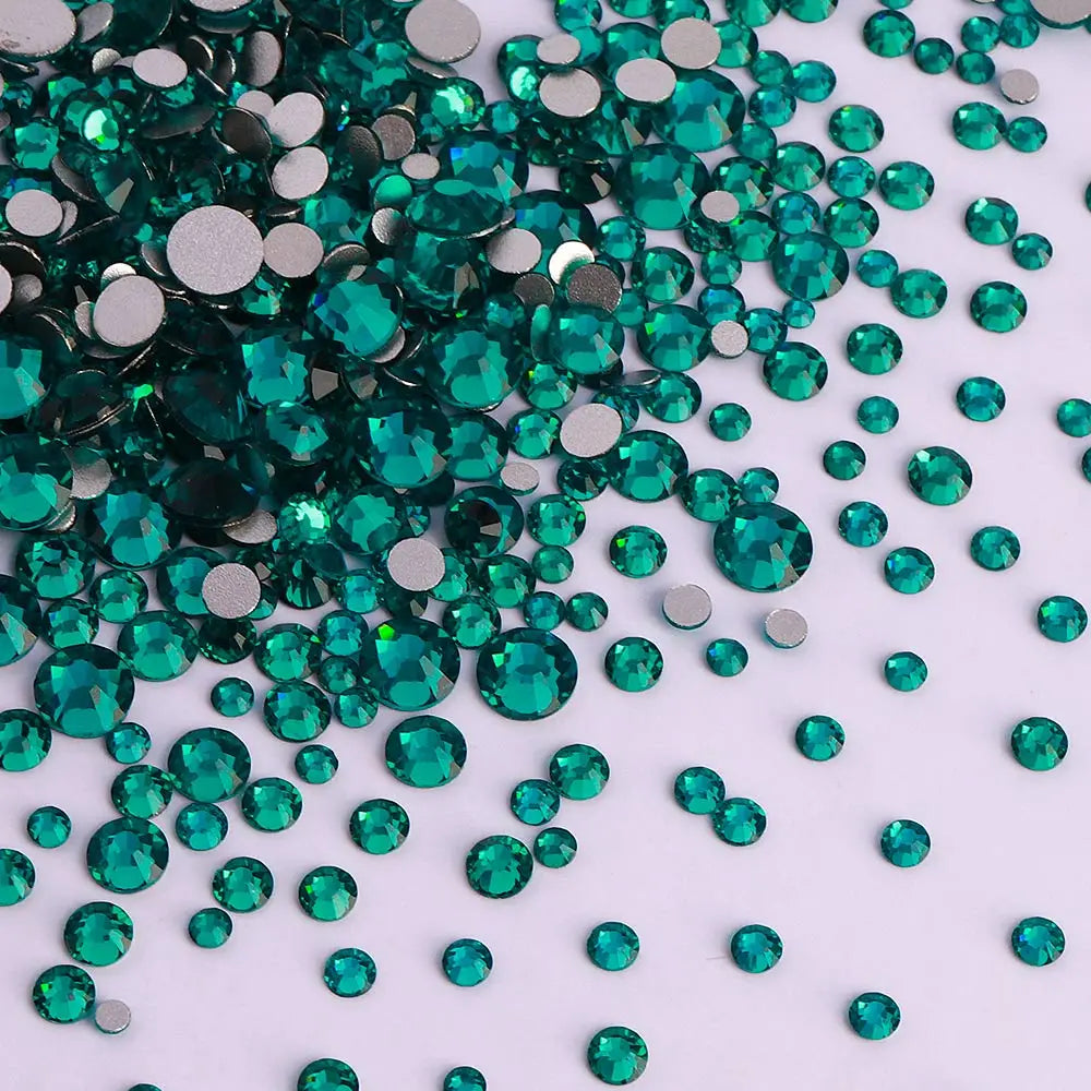 SS3-SS20 Mix Size Gold Flatback Non-Hotfix Rhinestones by Yiben (33 Colors)