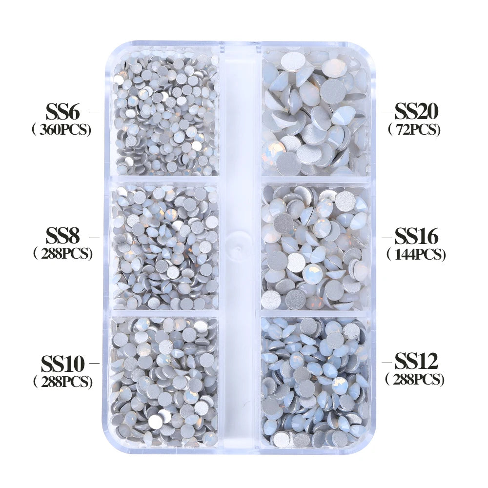 SS6-SS20 Mix Size Boxed Non-Hotfix Rhinestones by Yiben (33 Colors)