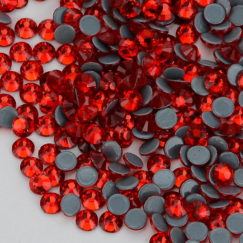 Red Series Glass Hotfix Rhinestones SS6-SS30 (12 Colors) by Yiben