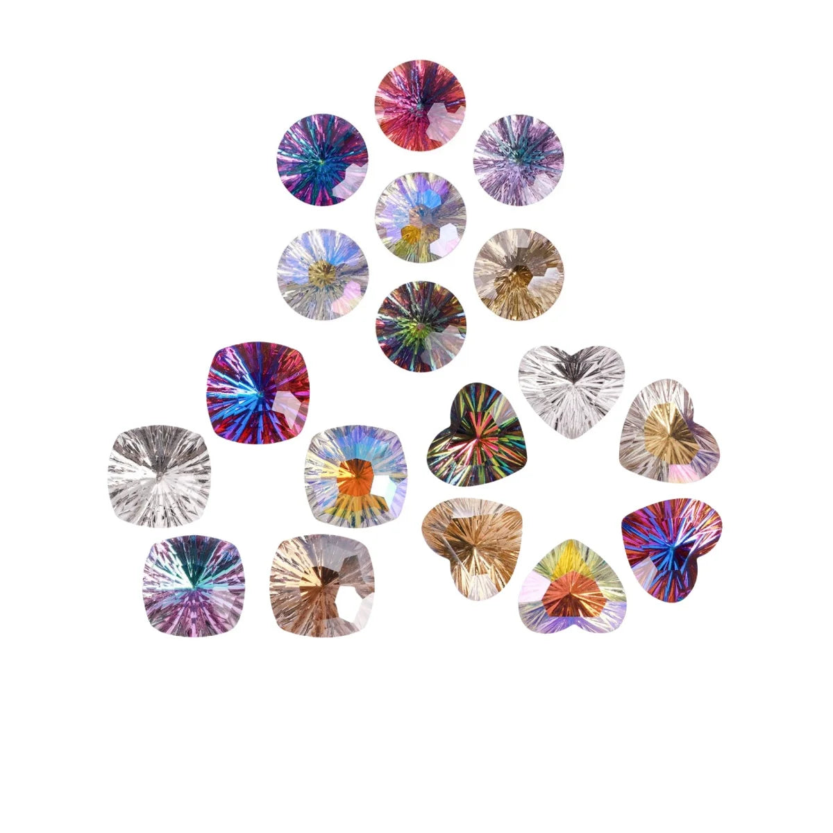 Various Shaped Glass Golden Bottom Crystal Millennium Rhinestones 100Pcs 16 Colors by Yiben