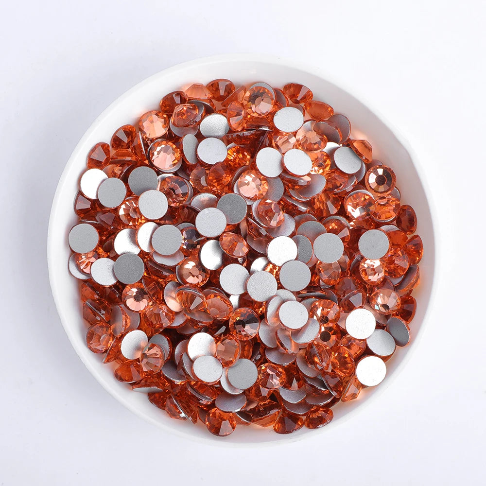 Premium Non Hotfix Silver Bottom Rhinestones (SS6-SS10) - High Quality Glass Crystal by Yiben