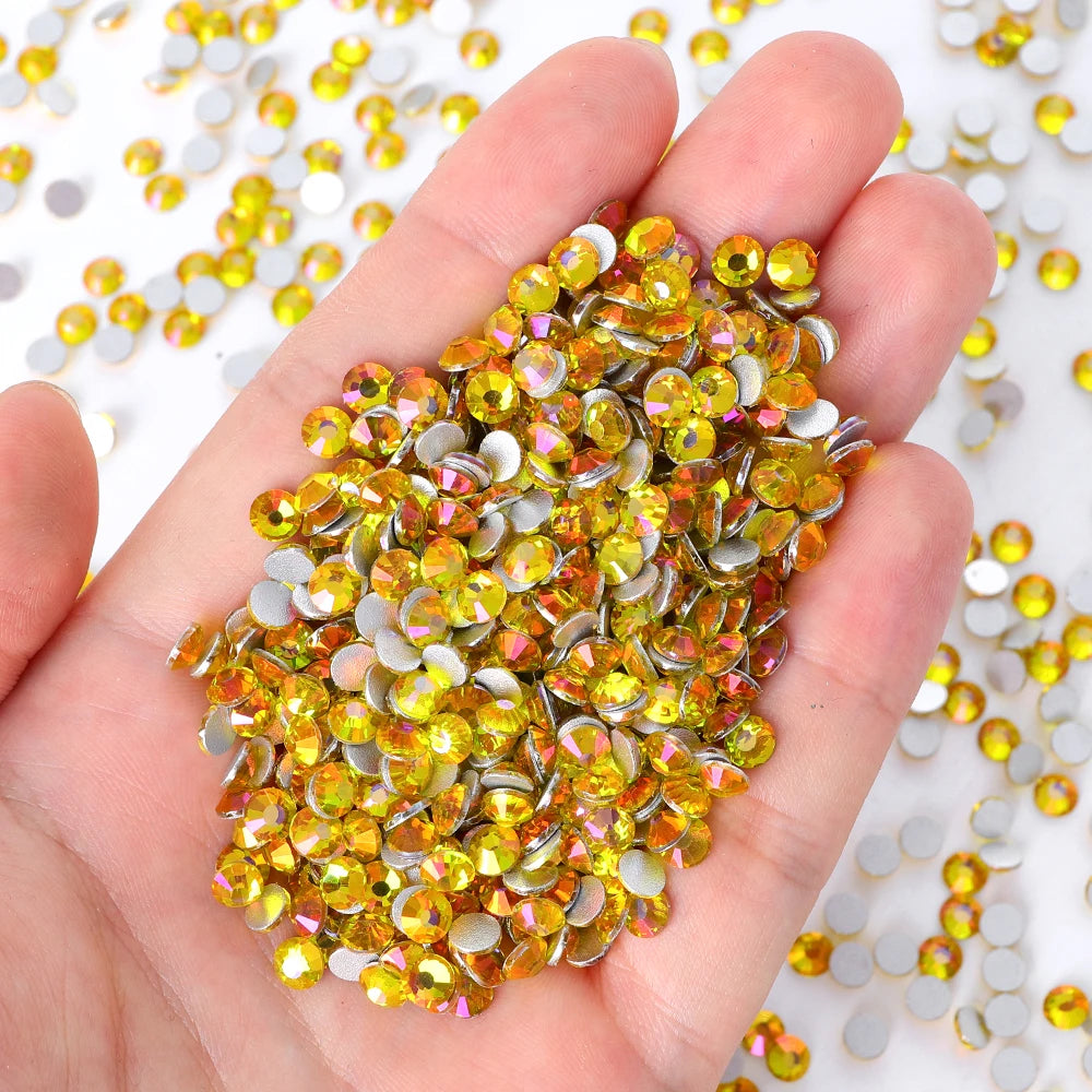 SS6-SS30 Flatback Crystal Round Rhinestones by Yiben (7 Colors)