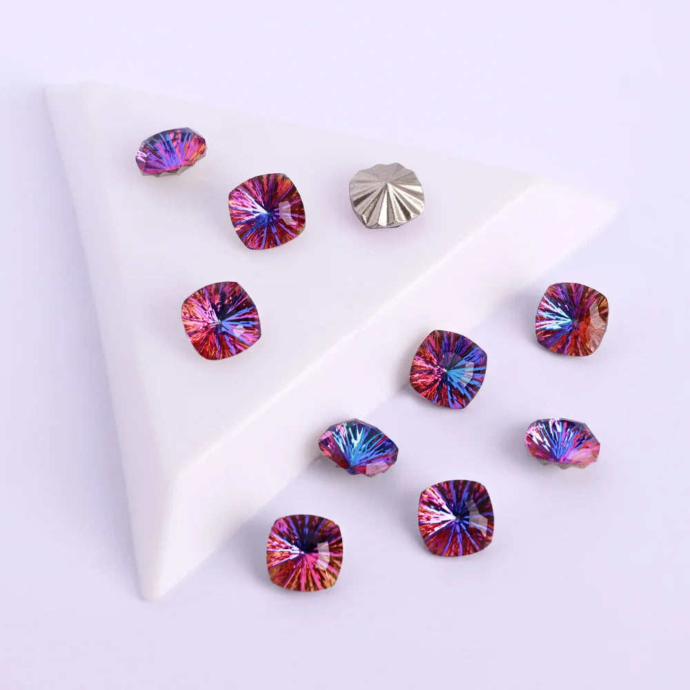 Various Shaped Glass Golden Bottom Crystal Millennium Rhinestones 100Pcs 16 Colors by Yiben