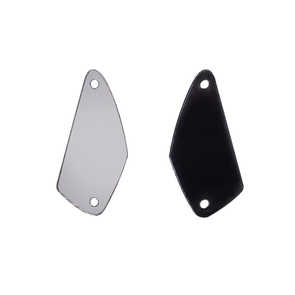 Fan Shaped Acrylic Rhinestones Sew-On by Yiben (17 Colors, 11x25mm)