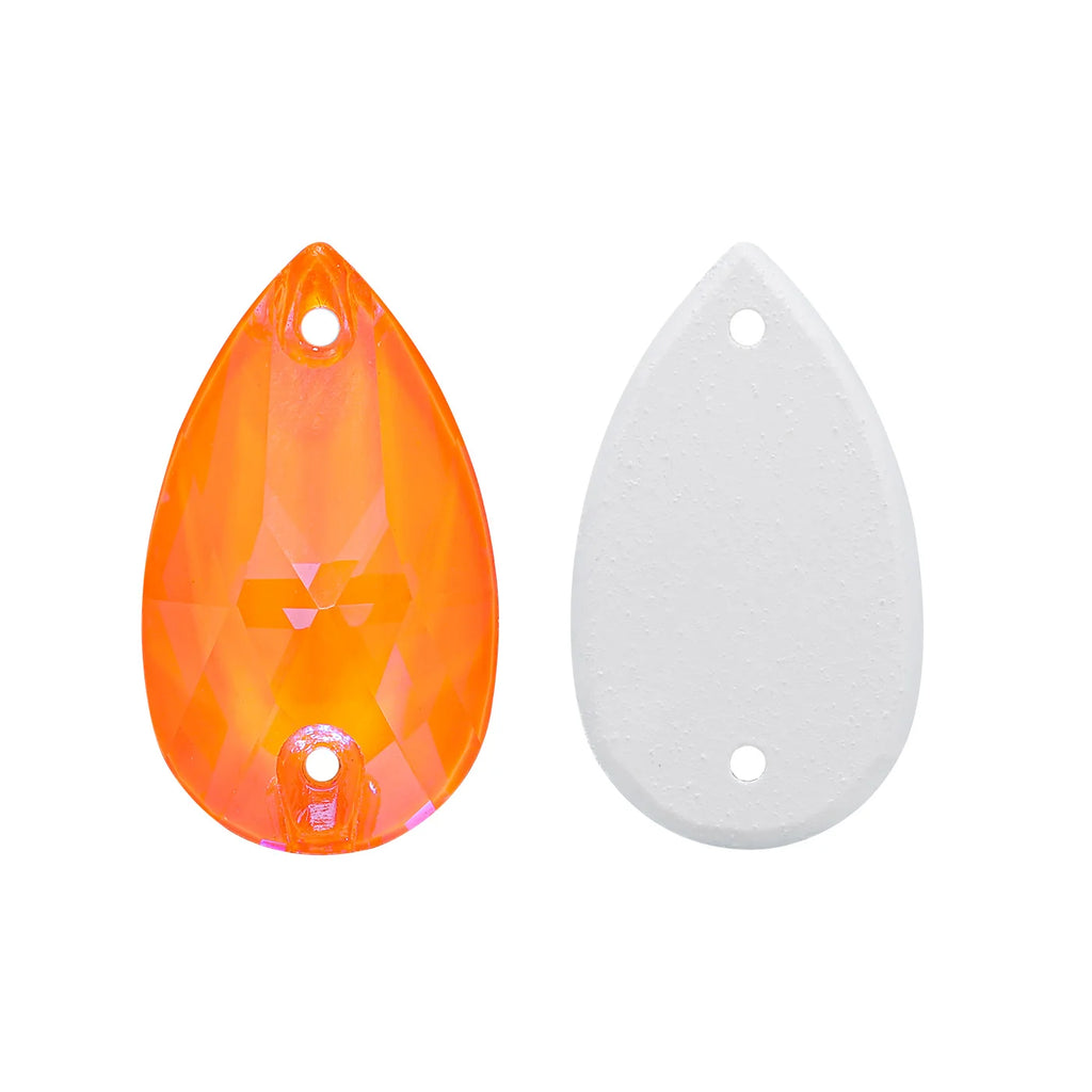 Waterdrop Shaped Neon Series Sewing Rhinestones by Yiben