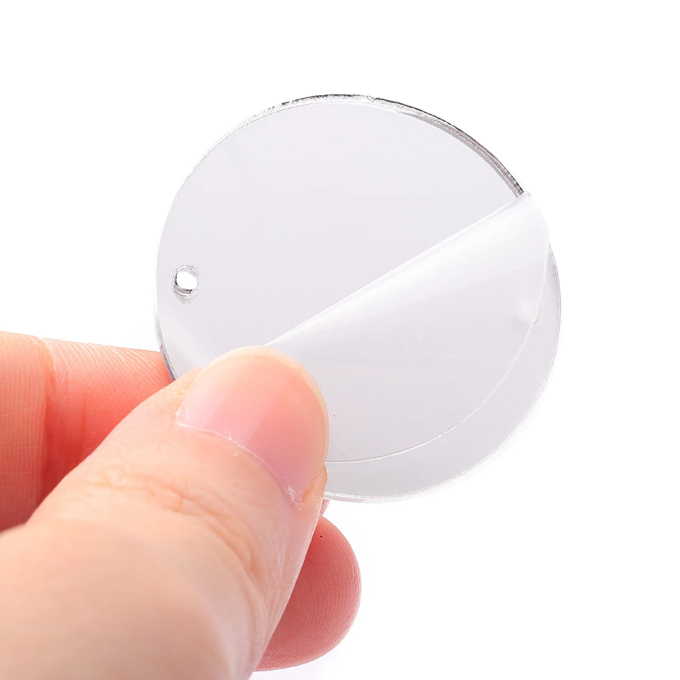 Round Flatbase Mirror Sewing Rhinestones 50Pcs Acrylic Sew On Stones by Yiben