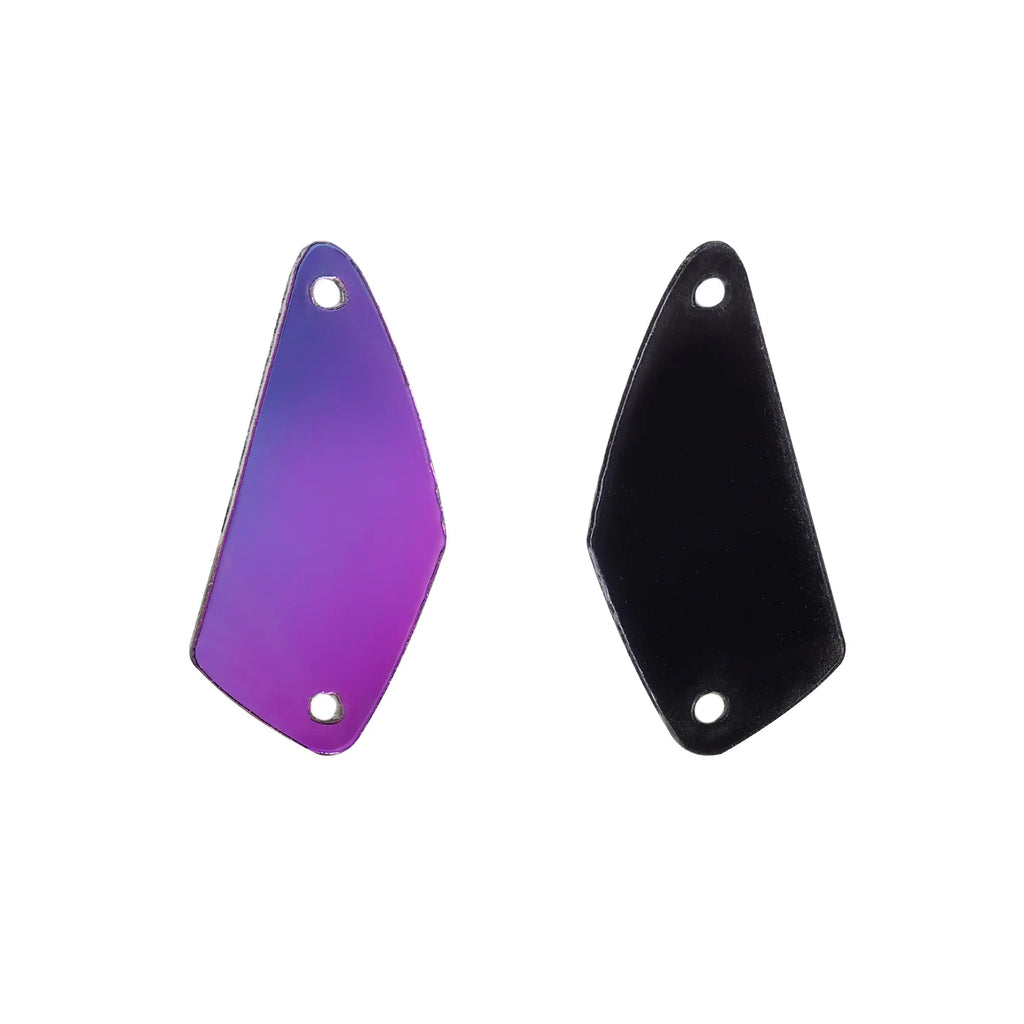 Fan Shaped Acrylic Rhinestones Sew-On by Yiben (17 Colors, 11x25mm)