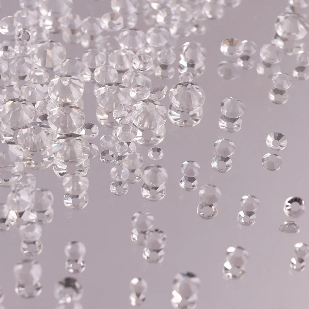 SS3-SS20 Mix Size Gold Flatback Non-Hotfix Rhinestones by Yiben (33 Colors)