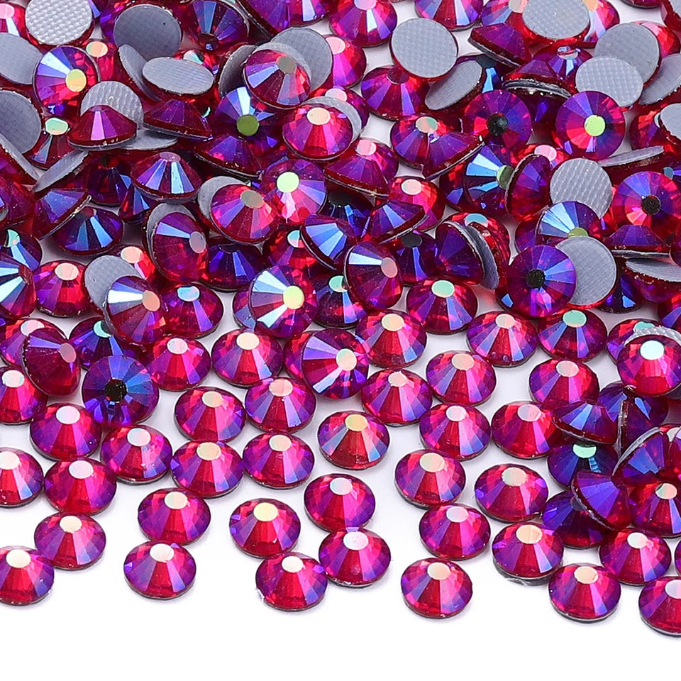 Red Series Glass Hotfix Rhinestones SS6-SS30 (12 Colors) by Yiben